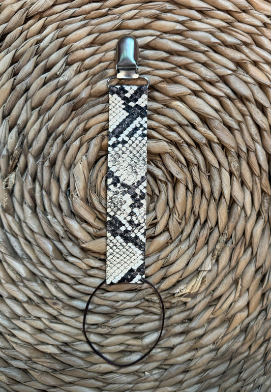 Snakeskin paci clip