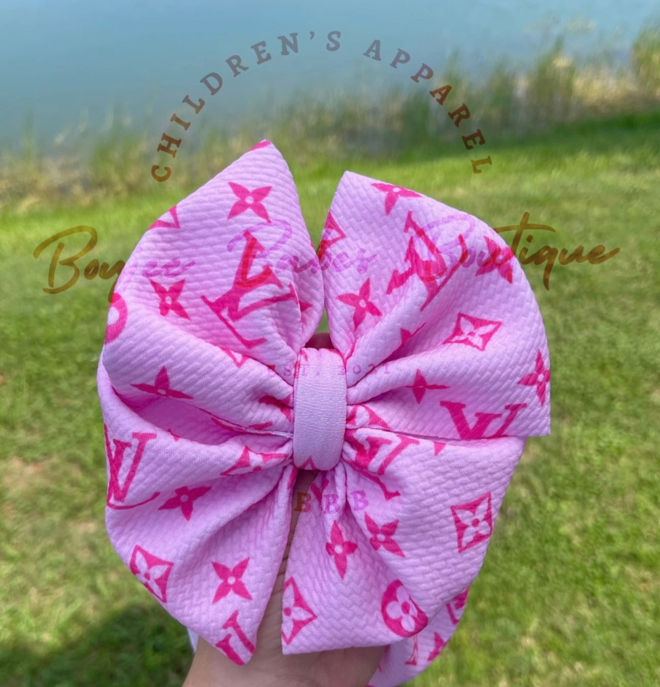 Pink boujee bow