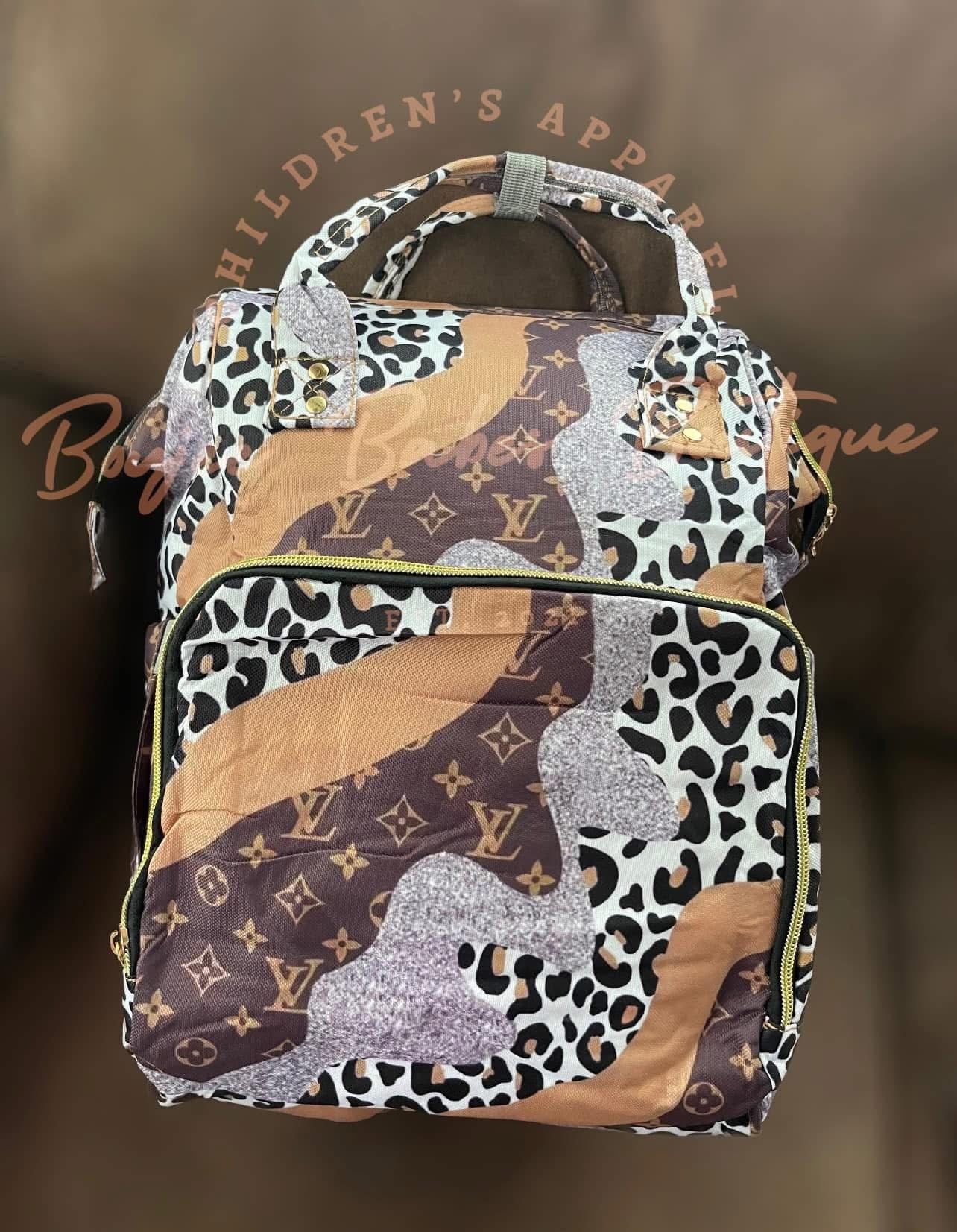 cheetah boujee diaper bag/backpack